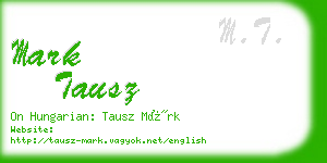 mark tausz business card